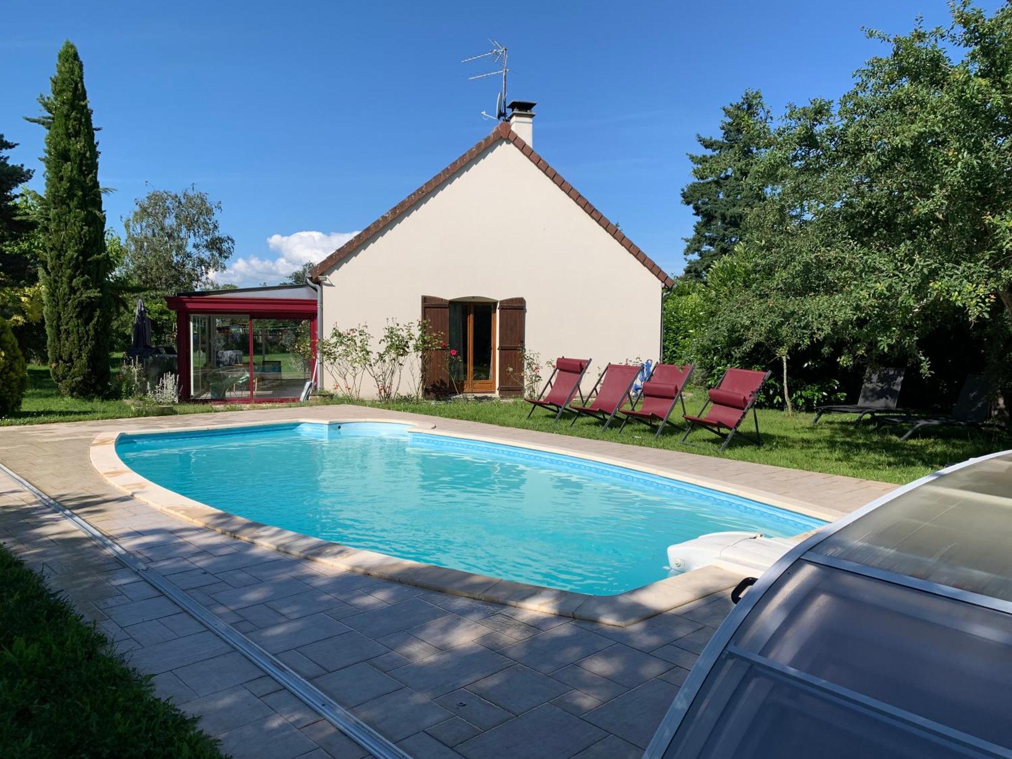 Gite 3 Etoiles Les Gourlines Avec Balneo, Veranda, Piscine Et Garage Avermes Exterior photo